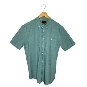 Obey Men’s Plaid Green Button Down Short Sleeve Shirt | XL